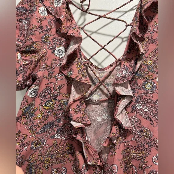 Blue Rain Womens Dress Pink Floral Size M 100% Rayon - Picture 11 of 11